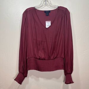 Rachel Roy Women's Burgundy Top